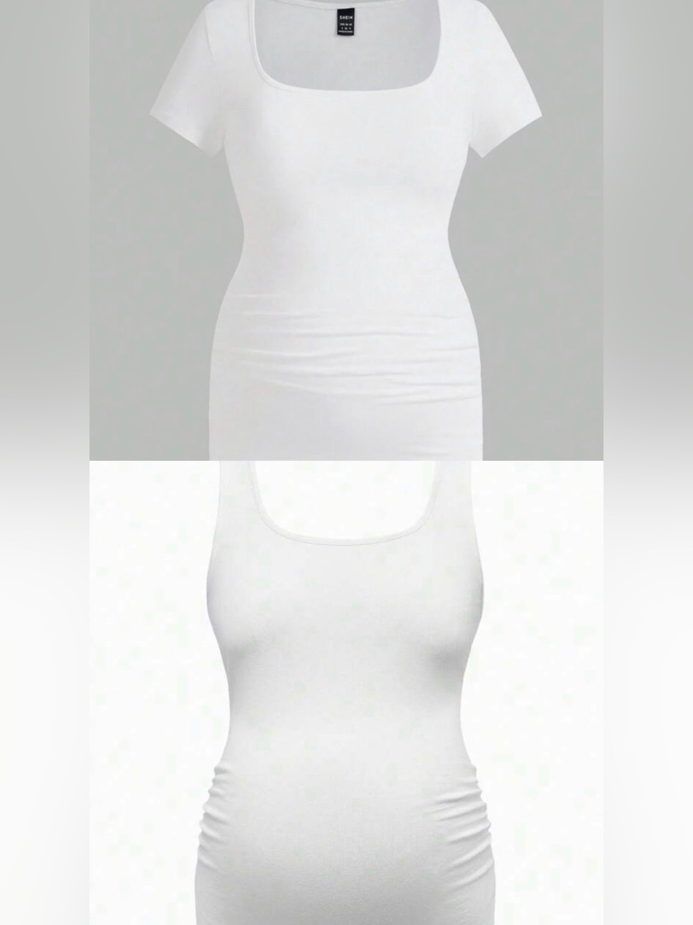 SHEIN Maternity Set of Two White Short Sleeve and TankTop Size Medium